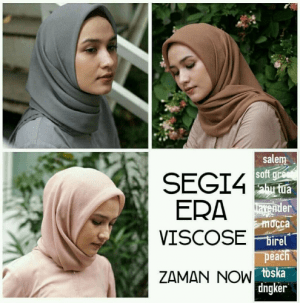 jilbab segi empat viscose