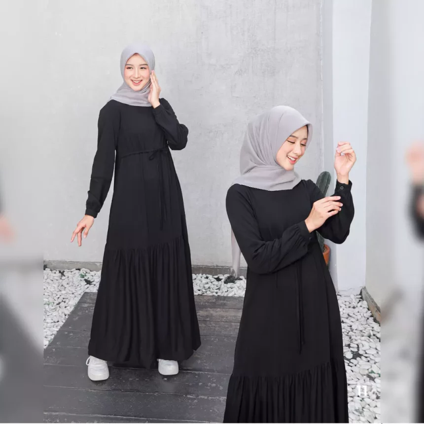 9 Rekomendasi Gamis Hitam Ethica Untuk Tampil Elegant