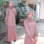 8 Koleksi Gamis Warna Pink Ethica Pesona Gamis Wanita Modern