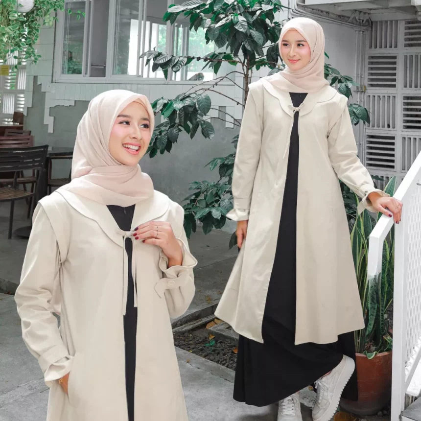 4 Outer untuk Gamis Polos Kombinasi Outfit yang Berkelas