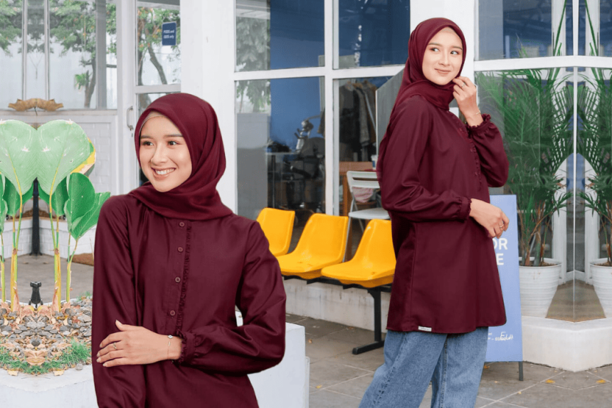 6 Outfit Muslimah Simple Belanja Bulanan, Modis & Nyaman